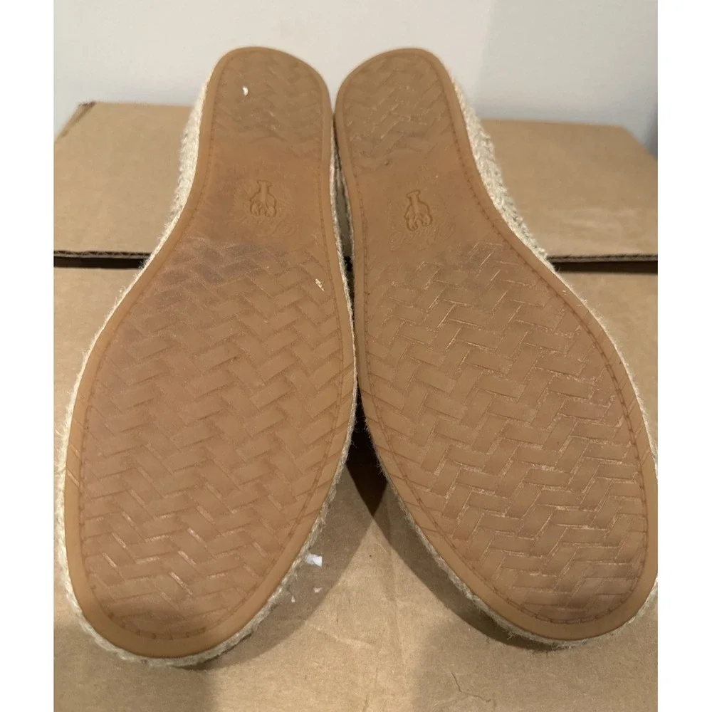 Cole Haan Wmn Size 10B Cloudfeel Stitchlite Espadrille Shoes Beige Jute Metallic